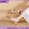 Autumn New Single Shoes Women's Fashion French High Heels Women's Thick Heels High-end Bag Head Temperament Women's Shoes 2025