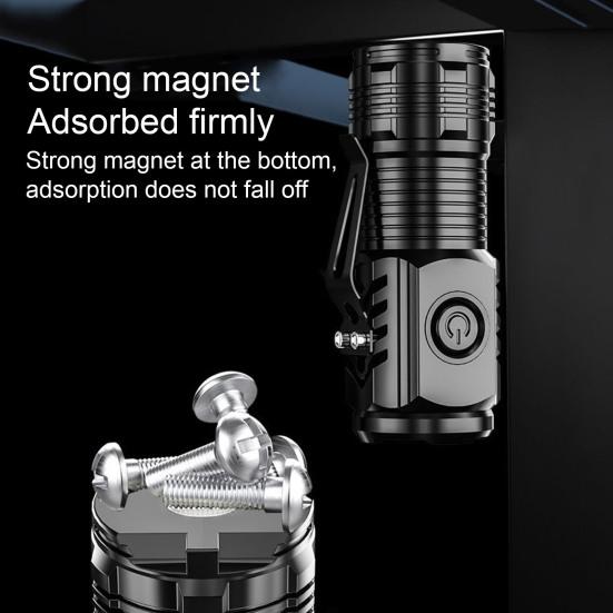 High Lumens Ultra-Bright LED Flashlight Waterproof Compact Size Portable Rechargeable Emergency Torchlight Camping Gear