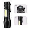Mini LED Flashlight COB+XPE Portable Torch USB Charging Camping Lantern Zoomable Focus Light Tactical Flashlight with Pen Clip