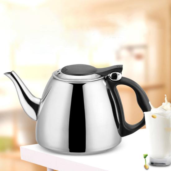 1.2L Ultra-large Capacity Kitchen Stainless Steel Flat Bottom Water Kettle Induction Cooker Tea Pot