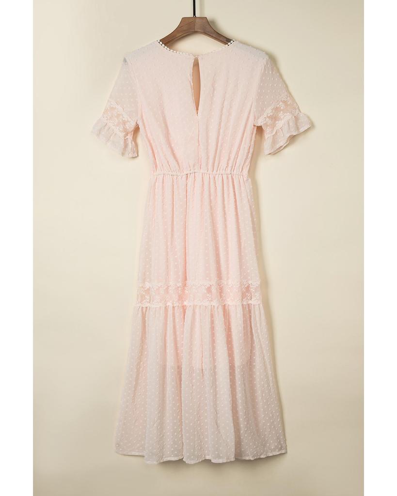 Azura Exchange Lace Trim Maxi Dress