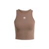 Originals Essentials Ribbed Tank Top With Logo Women Tops Brown IR5931