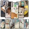 Phone Case For Samsung S21 S20 Ultra S10 Plus Lite S21 S20 Fe 5g Galaxy S10e S9 S8 S7 Edge Silicone Shell Cute Cat Kitten