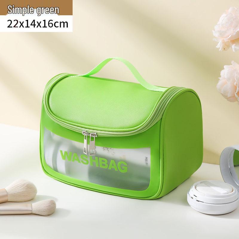 Large Capacity Transparent PVC Makeup Bag - Portable, Waterproof Travel & Swim Wash Bag