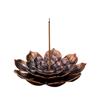 RICISUNG Incense Burner, Lotus Flower Incense Holder, Alloy Incense Burner, Incense Stick Holder, Buddhist Altar Plate, Incense Stand, Incense Stick