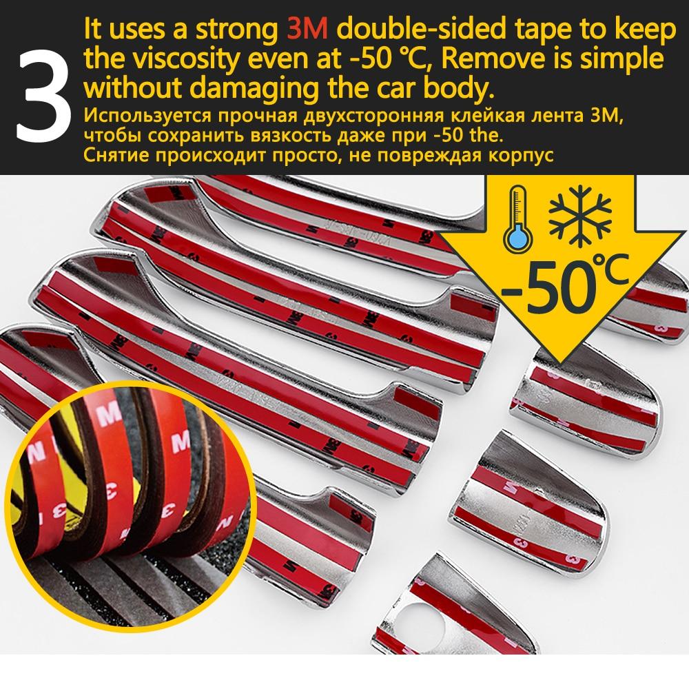 For Toyota Vios XP150 2014 2015 2016~ Chrome Exterior Door Handle Cover Car Accessories Stickers Trim Set Fit Yaris Sedan