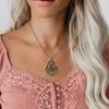 Tarot Vision Necklace All-Seeing Eye Pendant Necklace Tarot Card Symbol Pendant with Smooth Rotation Mystic Divination Jewelry for Spiritual Guidance