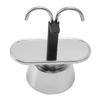 2 Cup 100ML Moka Pot Double Head Stainless Steel Mocha Coffee Pot Italian DIY Conduit Coffee Maker