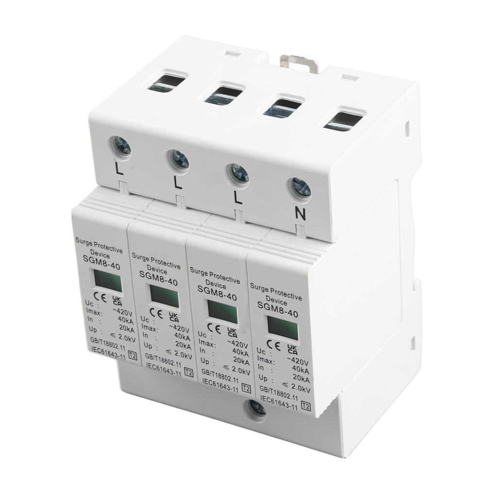 4P 40KA House Surge Din Rail Lowvoltage Protector Arrester Device for Thunder Protection