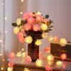 Rose Flower Battery Operated String Lights Romantic Valentine's Day Decor Wedding Home Party Birthday Festival Indoor Outdoor