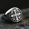 Fashion Vintage Jesus Cross Ring Bible Men's Letter Ring Bicycle Jewelry Personalized Gift