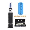 Handheld Alcoholmeter Beer Refractometer Spirits Tester Alcohol 0-80% Portable Alcoholometer Adjustable Manual ATC