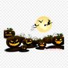 Halloween Clip Art Halloween Jack O' Lantern Iron On Heat Transfer Printing Vinyl Patches Sticker for Clothes DIY Appliques Washable Patches