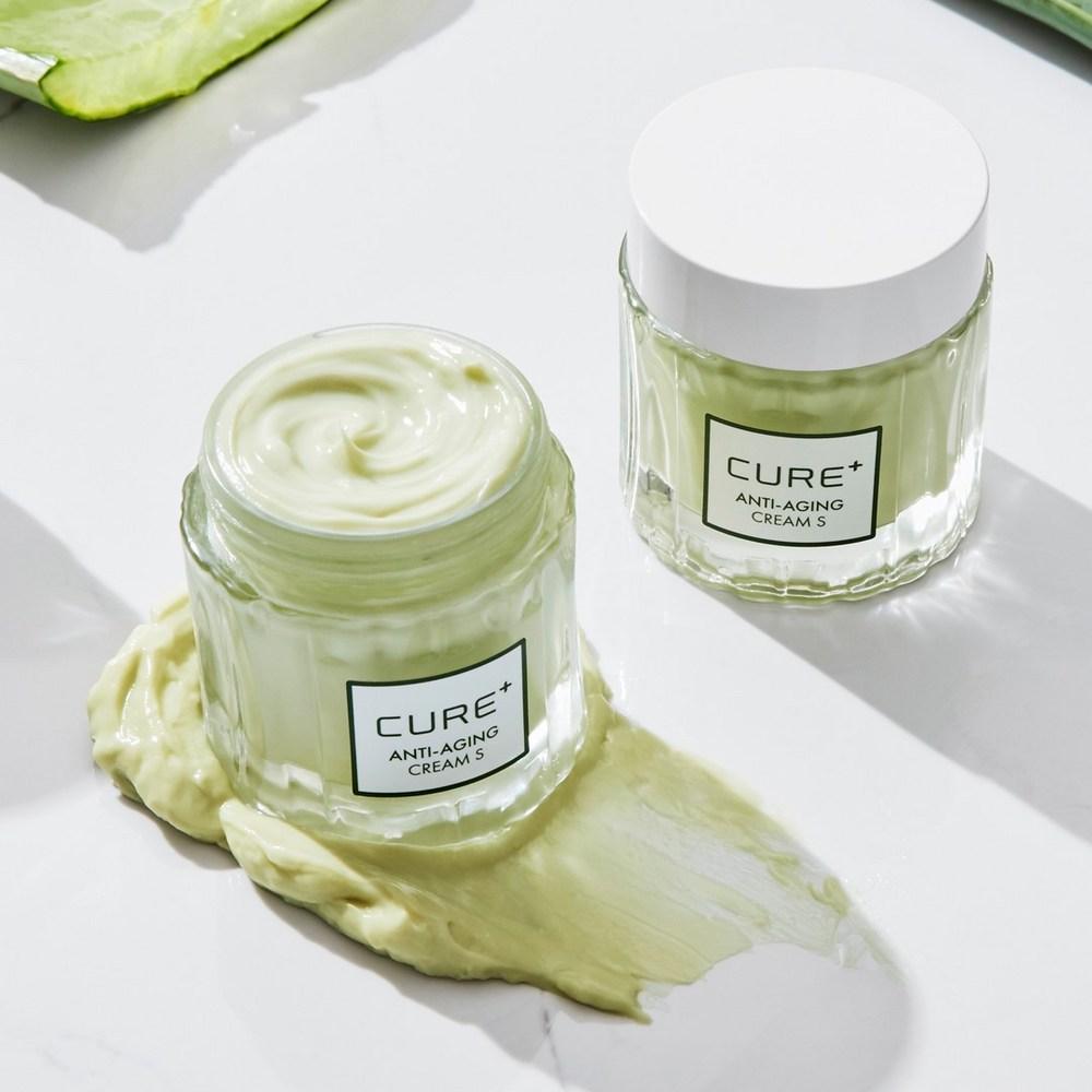 Kim Jeong-moon Aloe Lassence Roe Cure Anti-Aging Cream S 50g X 2p + Anti-Aging Cream S 30g Set, 1 Set
