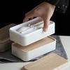 New 2025 Double Layer Lunch Box Wooden Salad Bento Box Portable Food Container Boxes Accessories Tools Household Supplies