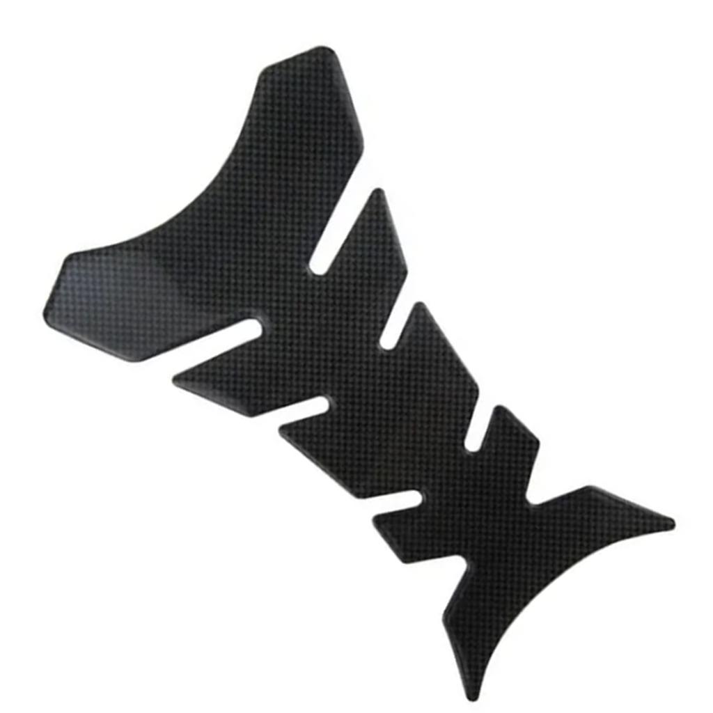 Motorcycle Fuel Tank Sticker Carbon Fiber Style Skull Shaped Gas Tank Protector Decal Pad