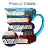 Books Stack Coffee Cup Accessories Colorful Reading Bookish Items Supplies for Book Lovers Writer