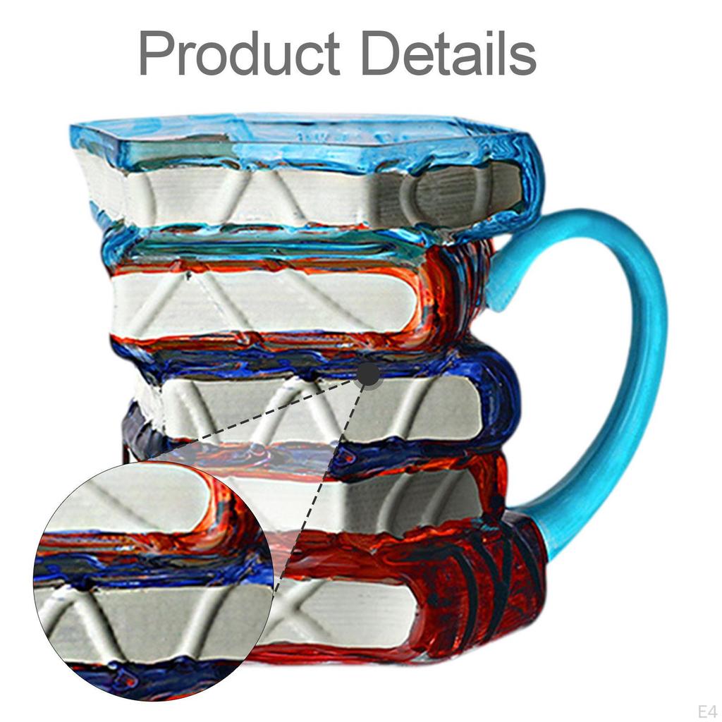 Books Stack Coffee Cup Accessories Colorful Reading Bookish Items Supplies for Book Lovers Writer