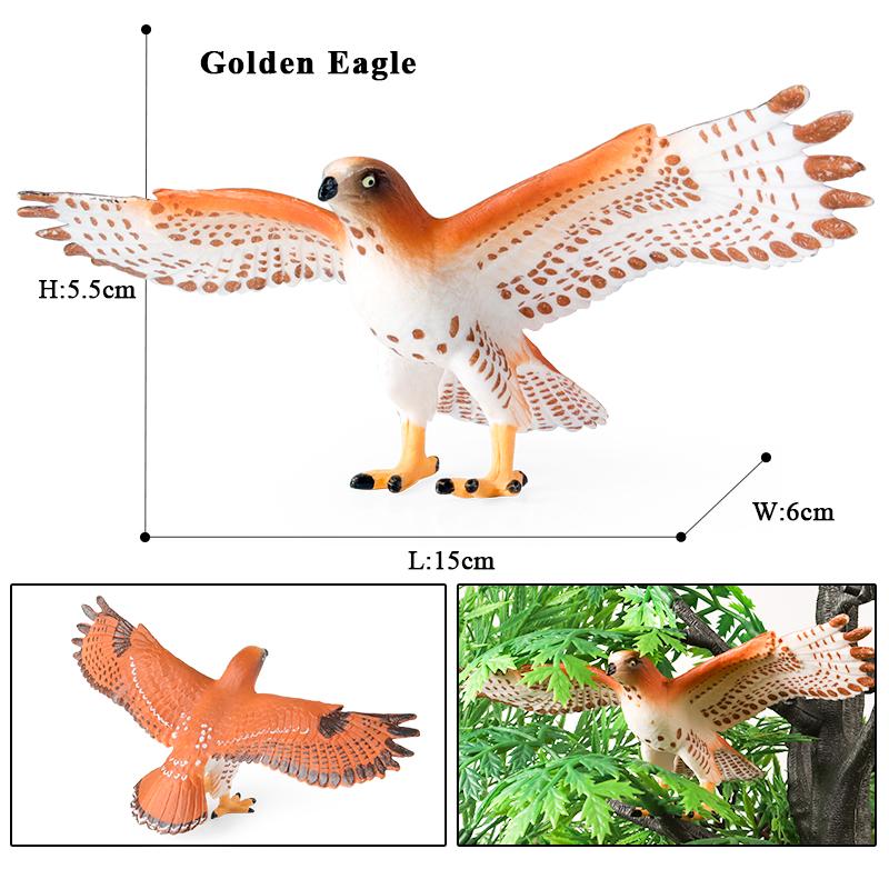 Oenux Bird Nest Animals Peacock Parrot Trogon Hornbill Owl Model PVC Action Figures Big Garden Decoration Cute Kids Toy Gift