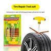 Car Tire Puncture Plugs Vacuum Tire Pass Emergency Repair Tools Glue Strips Glue Quick Repair Tire Repair Kit Patch Tool Set