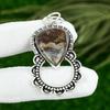 Pear Mexican Laguna Lace Agate Gemstone Boho Daughter Pendant Sterling Silver