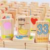 Kids' Wooden Number Dominoes Educational Toy Blocks