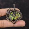 Copper Stichtite Pendant Copper Wire Wrapped Pendant Handmade Gemstone Jewelry Women Pendant Copper Jewelry Gift For Mom Wire Design Pendant