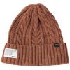 Mizuno Breath Thermo Outdoor Cable Knit Brown B2JWC530 Cap, Heat-Generating Material, Heather,