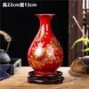 Chinese Style Ceramics Vase Jingdezhen Black Porcelain Crystal Glaze Flower Vase Home Decoration Accessories Handmade Vases