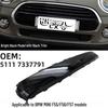 BMW Mini F55/F56/F57 Front Bumper Trim & License Plate Cover - Gloss Black/Matte, 51117337791