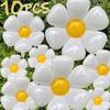10Pcs Daisy Balloon Huge White Flower Aluminum Foil Balloons for Birthday Baby Shower Wedding Daisy Party Decorations Supplies