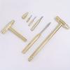 6 In 1 Multifunction Mini Craft Hammer Screwdriver Set Copper Alloy Gold DetachableScrewdriver Service Hand Tool