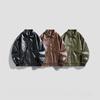 Lapel PU Leather Jacket Korean Version of Trendy Casual Jacket