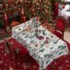 Polyester Snowflake Tablecloth for Holiday Parties - Christmas & New Year Theme