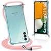 Protective Case - PROSHOP - for Samsung Galaxy A13 - Flexible - Transparent-Pink - Shockproof