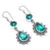 Indicolite Tourmaline Gemstone 925 Sterling Silver Earring 2.17"