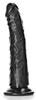 RealRock Slim Dildo 15.5 X 3.8cm Black - Real Rock Ultra Skin - Black Dildos