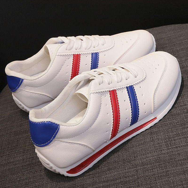 2024 White Women's Sneakers New Comfortable Lace-up Platform Women's Sports Shoes Casual Outdoor Walking Running Sneakers Women