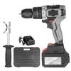 Cordless Drill Driver 21V 6.0A Battery Max Torque 200N.m 1/2 Inch Metal Keyless Chuck 20+3 Position