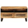  Coffee Table, 80x55x40 Cm, Rough Solid Mango Wood