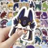 60PCS Genshin Impact Cyno Stickers, Peripheral Decorations for Handwritten Journals Desktop Decals, Student Notebook Decorations - Waterproof Stickers