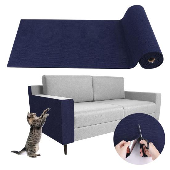 Trimmable Cat Scratcher Mat Self-Adhesive Cat Scratching Pad Replacement for Cat Towers Anti-Scratch Furniture Protector for Couch Wall Door