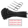 Self-locking Plastic Bag Black Zip Wraps Strap Nylon Cable Tie Set 3*100 Fastening Ring 3X200 Loop Wire 3X150