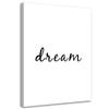 Canvas Print, Dream Typography