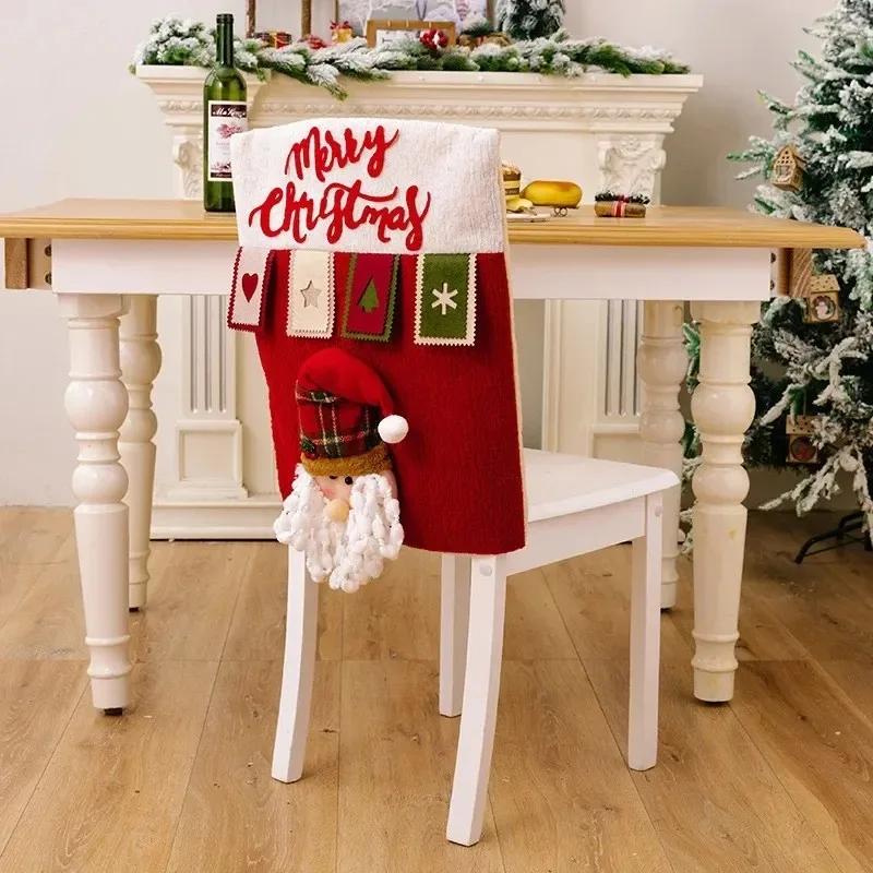 Christmas Chair Decoration Set Home Christmas Decoration Cartoon Chair Set Christmas Decoration Supplies Christma Chair Cover