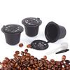 Refillable Espresso Coffee Capsule Coffee Filters No Spills Reusable Espresso Pods with Spoon Brush Coffee Capsule Refill Tool
