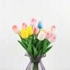 1pc Tulips Flowers Artificial Tulip Bouquet PE Fake Flower Wedding Party Decoration Mother Day Gifts Home Garden Decor
