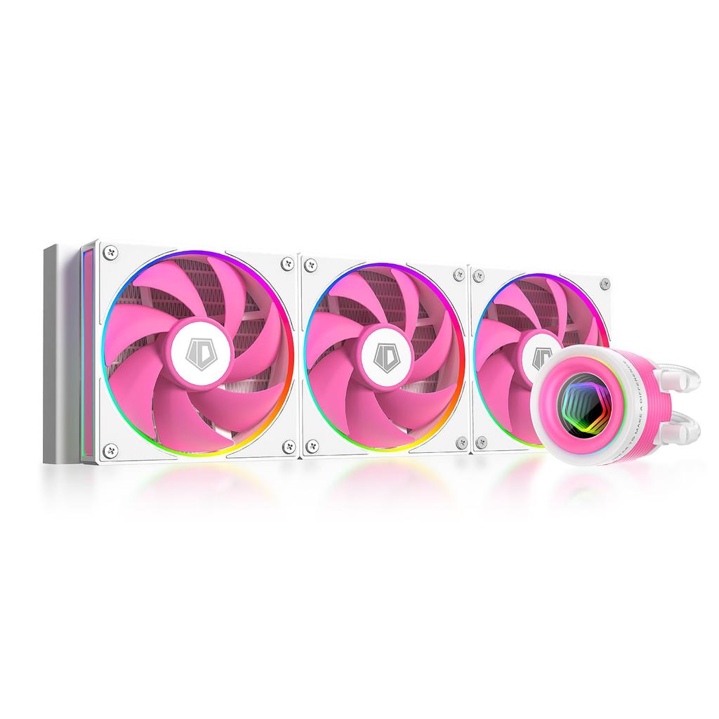 FX360 INF Pink Edition 360mm Liquid CPU Cooler with ARGB Infinity Mirror 3x120mm Daisy Chain Low Noise Operation Compatible with Intel AMD ID-COOLING