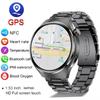 2024 New 4 Pro Smart Watch Men IP68 NFC GPS Tracker AMOLED 360*360 HD Screen Heart Rate Bluetooth Call SmartWatch