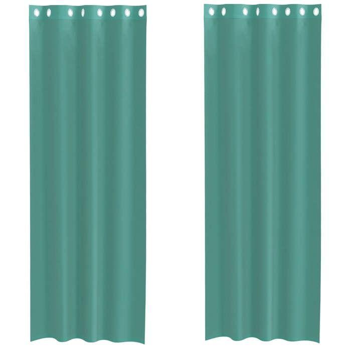 VidaXL Voile Curtains with Eyelets 2 Pcs Turquoise, Net Curtain, Sheer Curtain, Window Voile, Treatment of 4102148